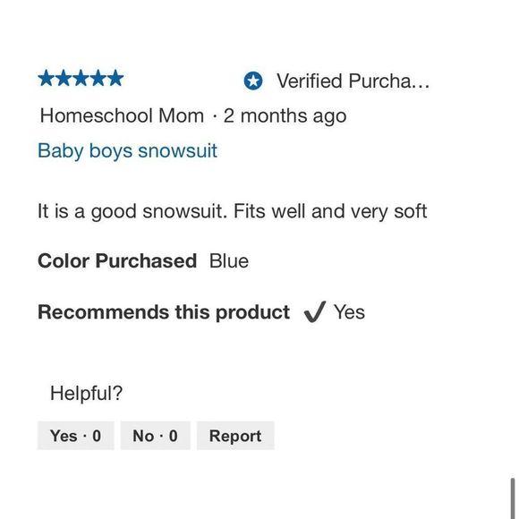 NEW! Snozu Baby 1-piece Cozy Snowsuit for Boy Girl Unisex, Blue - Picture 16 of 16